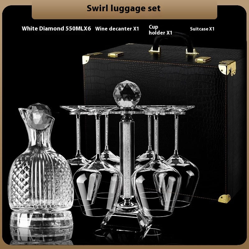 Crystal Spiral Breathing Wine Decanter Burgundy Red Wine Goblet Suit